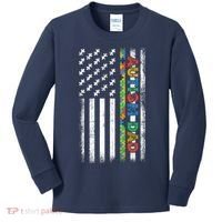 Autism Dad Awareness American Flag USA Kids Long Sleeve Shirt thumb 0