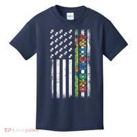 Autism Dad Awareness American Flag USA Kids T-Shirt thumb 0