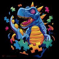 Autism Dinosaur And Puzzle Pieces Women's T-Shirt thumb 6