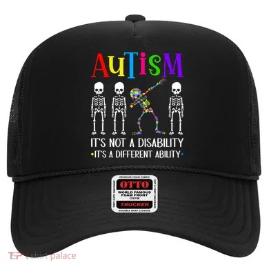 Autism Different Ability Autistic Dabbing Skeleton Great Gift Hat