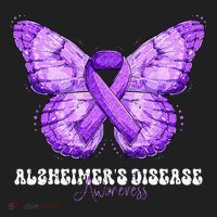 Alzheimers Disease Awareness Month Purple Ribbon Butterfly Beanie thumb 2