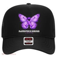 Alzheimers Disease Awareness Month Purple Ribbon Butterfly Hat thumb 0