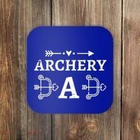 Archery Dad Archer Bow Arrow Father's Day Sports Lover Gift Coaster thumb 0
