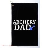 Archery Dad Archer Bow Arrow Father's Day Sports Lover Cute Gift Golf Towel thumb 0