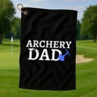 Archery Dad Archer Bow Arrow Father's Day Sports Lover Cute Gift Golf Towel thumb 1