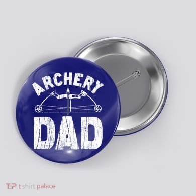 Archery Dad Archer Fathers Day Vintage Funny Gift Bow And Arrow Gift Button