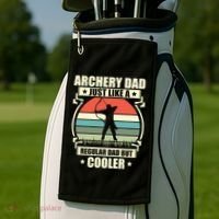 Archery Dad Archer Lover Bow Fathers Day Gift Golf Towel thumb 2