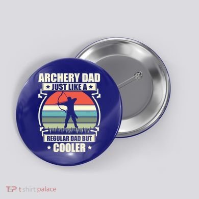 Archery Dad Archer Lover Bow Fathers Day Gift Button