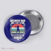Archery Dad Archer Lover Bow Fathers Day Gift Button thumb 0