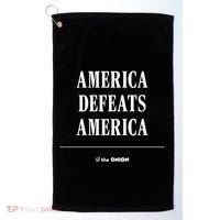 America Defeats America Golf Towel thumb 0