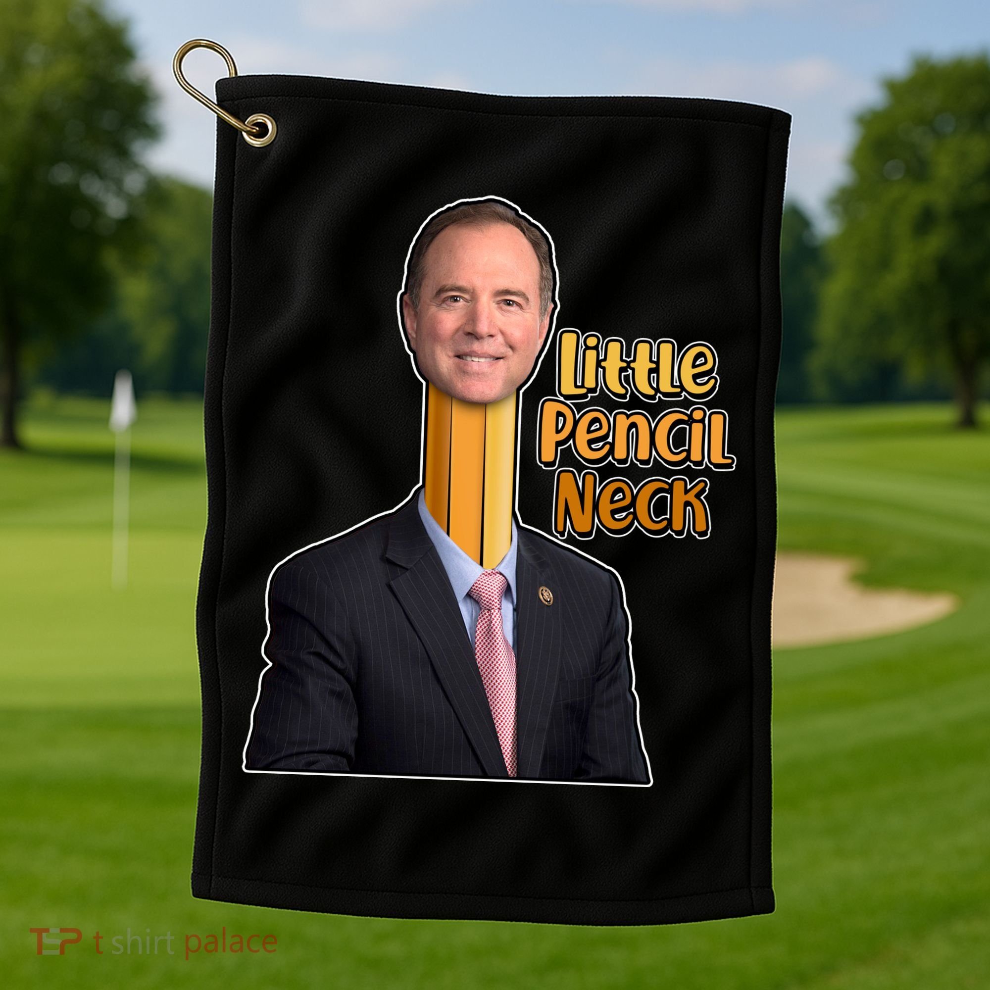 Adam Schiff Little Pencil Neck Golf Towel