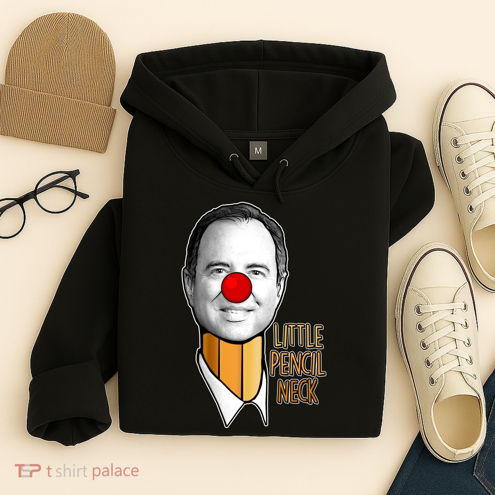 Adam Schiff Little Pencil Neck Funny Trump Hoodie