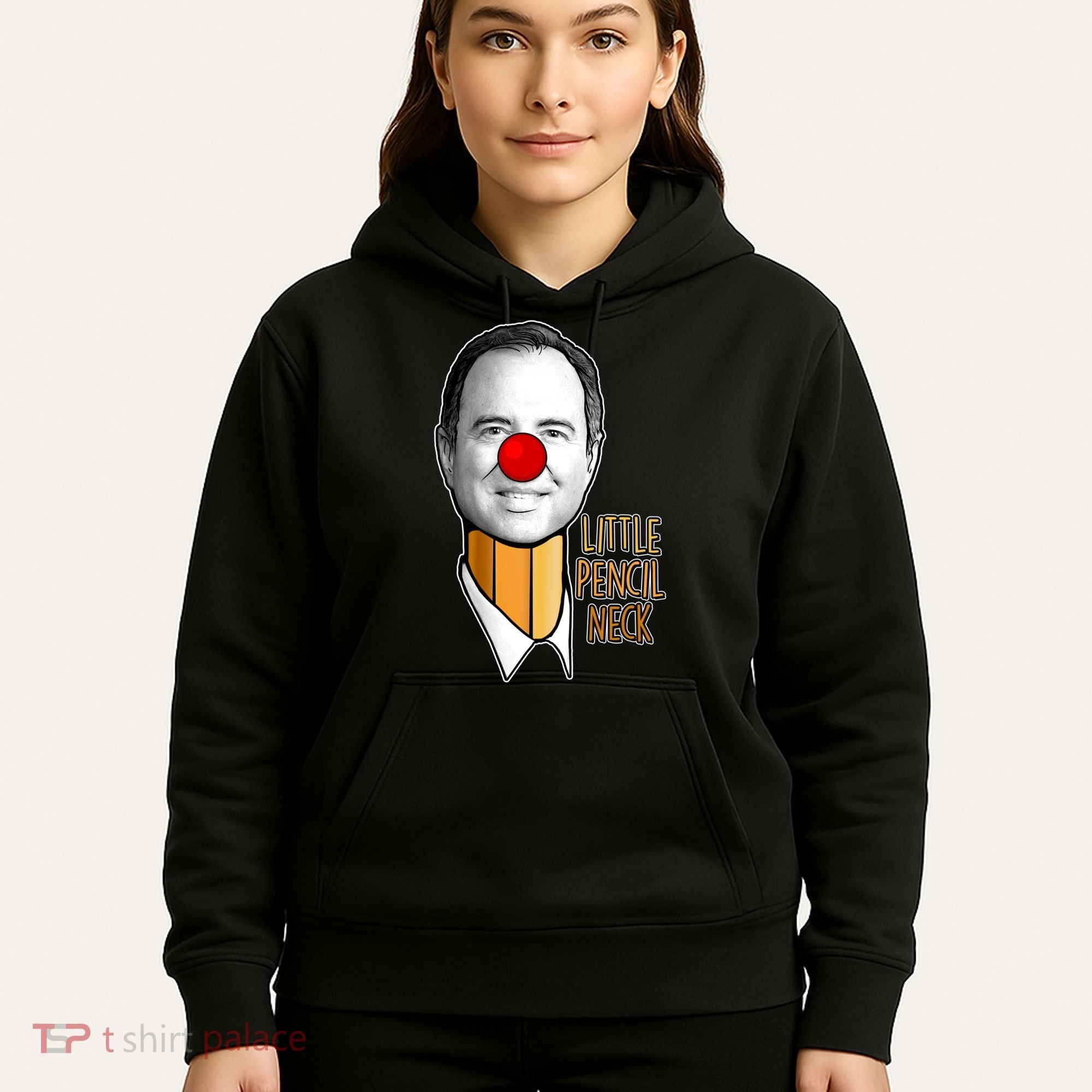 Adam Schiff Little Pencil Neck Funny Trump Hoodie