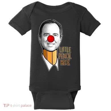 Adam Schiff Little Pencil Neck Funny Trump Baby Bodysuit