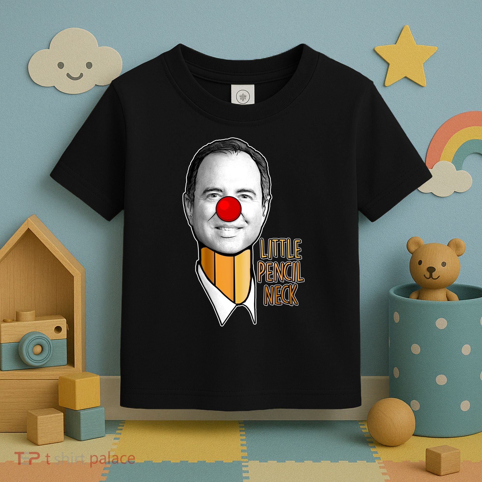 Adam Schiff Little Pencil Neck Funny Trump Toddler T-Shirt