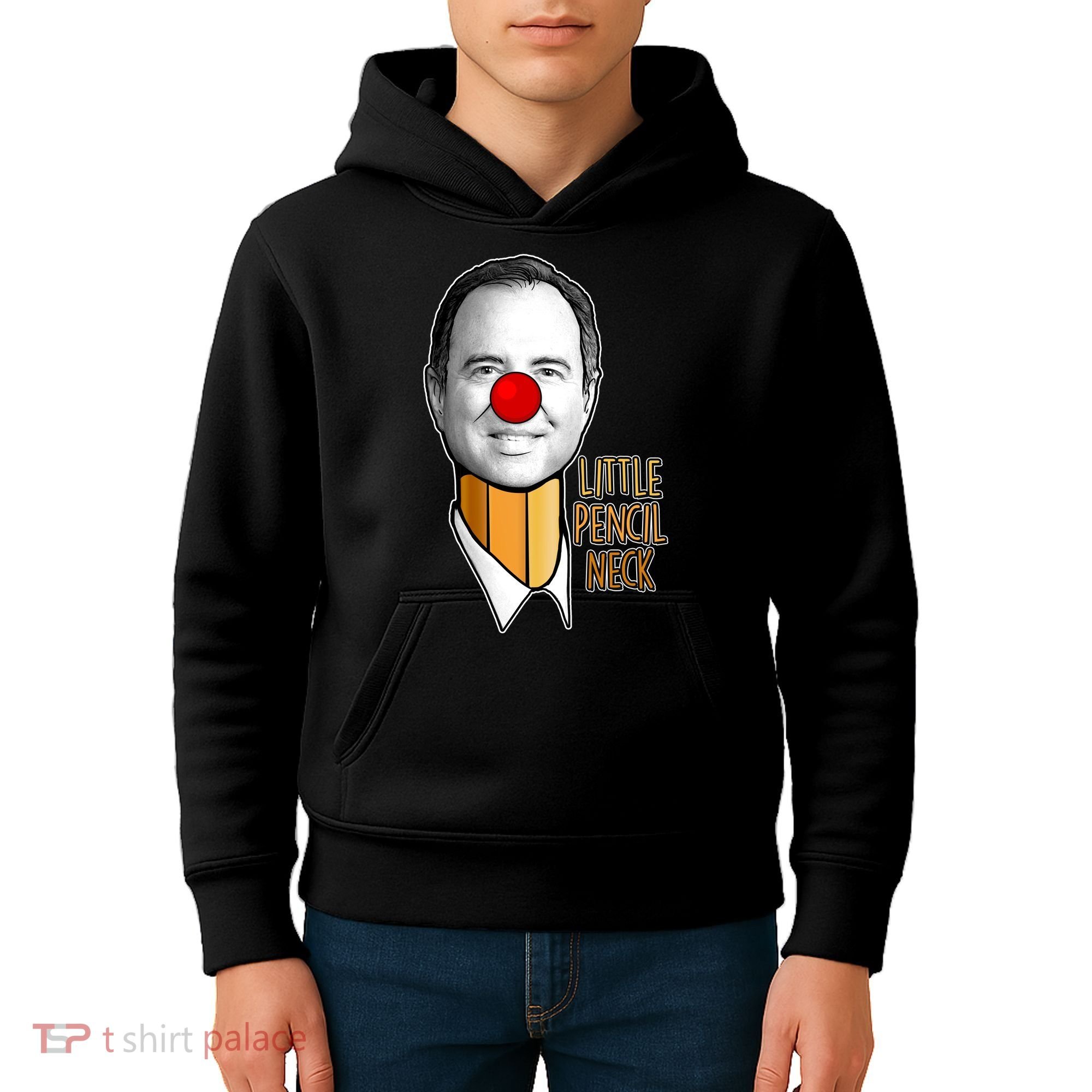 Adam Schiff Little Pencil Neck Funny Trump Kids Hoodie