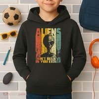 Aliens Dont Believe In You Either Kids Hoodie thumb 2