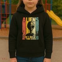 Aliens Dont Believe In You Either Kids Hoodie thumb 3