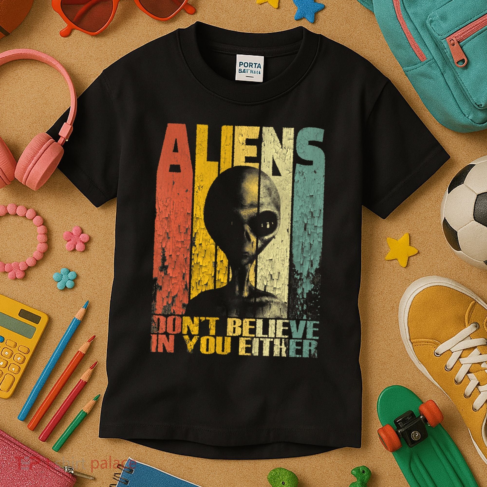 Aliens Dont Believe In You Either Kids T-Shirt