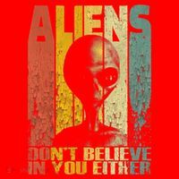 Aliens Dont Believe In You Either Santa Hat thumb 1
