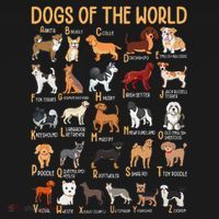 Alphabet Dog Breeds Various Kawaii Cartoon Dogs Dog Women's Hoodie thumb 2