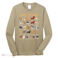 Alphabet Dog Breeds Various Kawaii Cartoon Dogs Dog Long Sleeve Shirt thumb 0