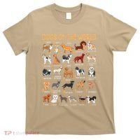 Alphabet Dog Breeds Various Kawaii Cartoon Dogs Dog T-Shirt thumb 0