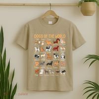 Alphabet Dog Breeds Various Kawaii Cartoon Dogs Dog T-Shirt thumb 2