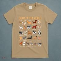 Alphabet Dog Breeds Various Kawaii Cartoon Dogs Dog T-Shirt thumb 5