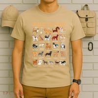 Alphabet Dog Breeds Various Kawaii Cartoon Dogs Dog T-Shirt thumb 6