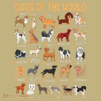 Alphabet Dog Breeds Various Kawaii Cartoon Dogs Dog Mousepad thumb 1