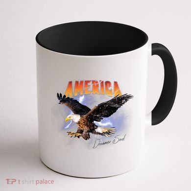 American Dreamer Bald Eagle In Action Coffee Mug back