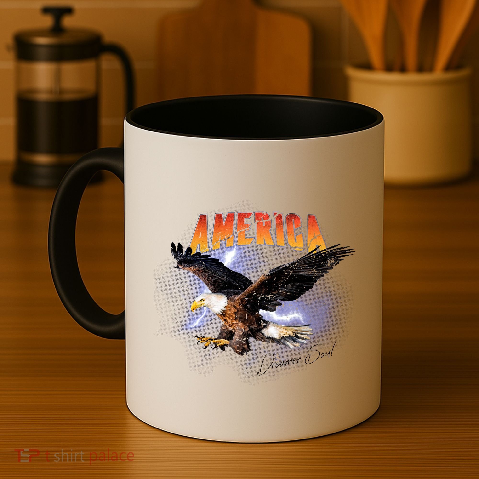 American Dreamer Bald Eagle In Action Coffee Mug