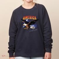 American Dreamer Bald Eagle In Action Women's Sweatshirt thumb 0