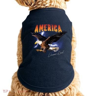 American Dreamer Bald Eagle In Action Doggie Tank