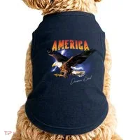 American Dreamer Bald Eagle In Action Doggie Tank thumb 0