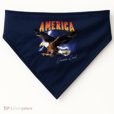 American Dreamer Bald Eagle In Action USA-Made Doggie Bandana