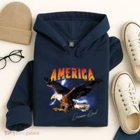 American Dreamer Bald Eagle In Action Hoodie thumb 4