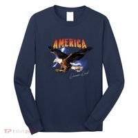 American Dreamer Bald Eagle In Action Long Sleeve Shirt thumb 0