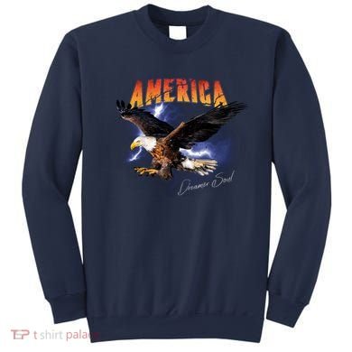 American Dreamer Bald Eagle In Action Sweatshirt