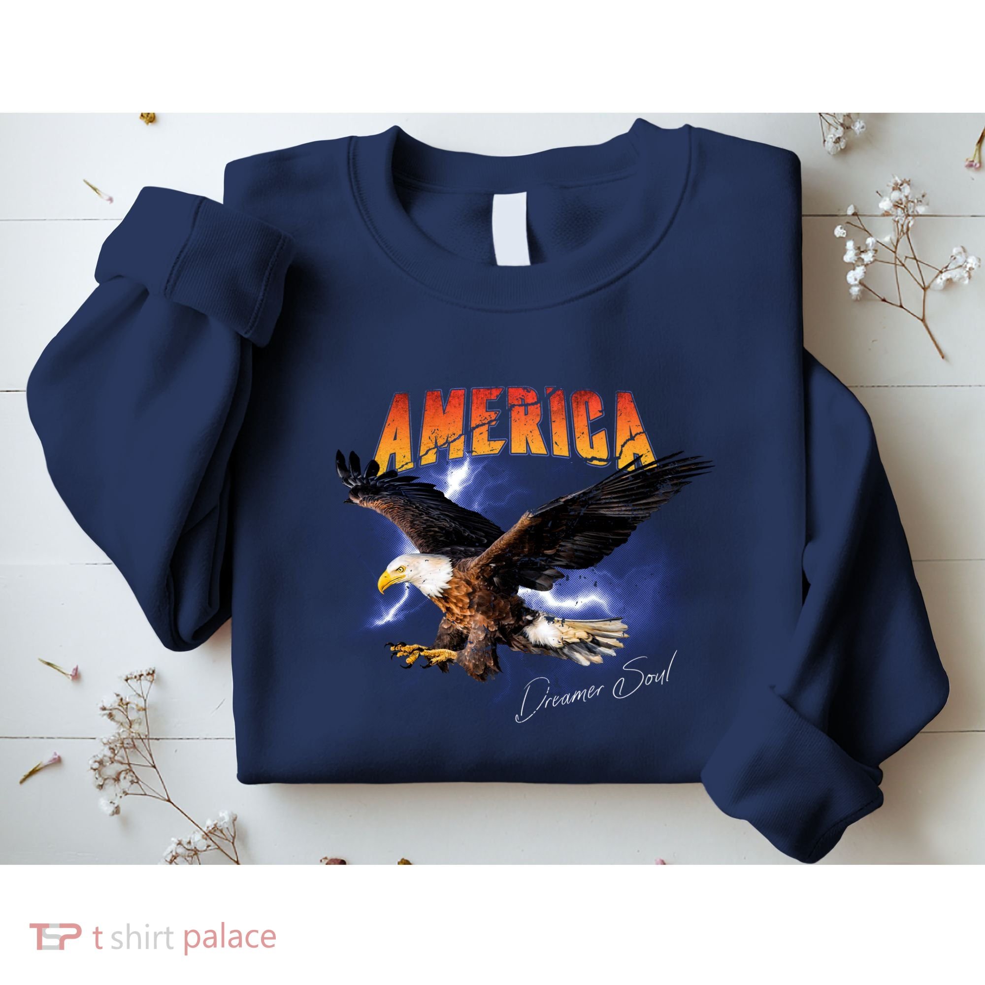 American Dreamer Bald Eagle In Action Sweatshirt