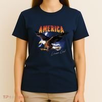 American Dreamer Bald Eagle In Action T-Shirt thumb 4