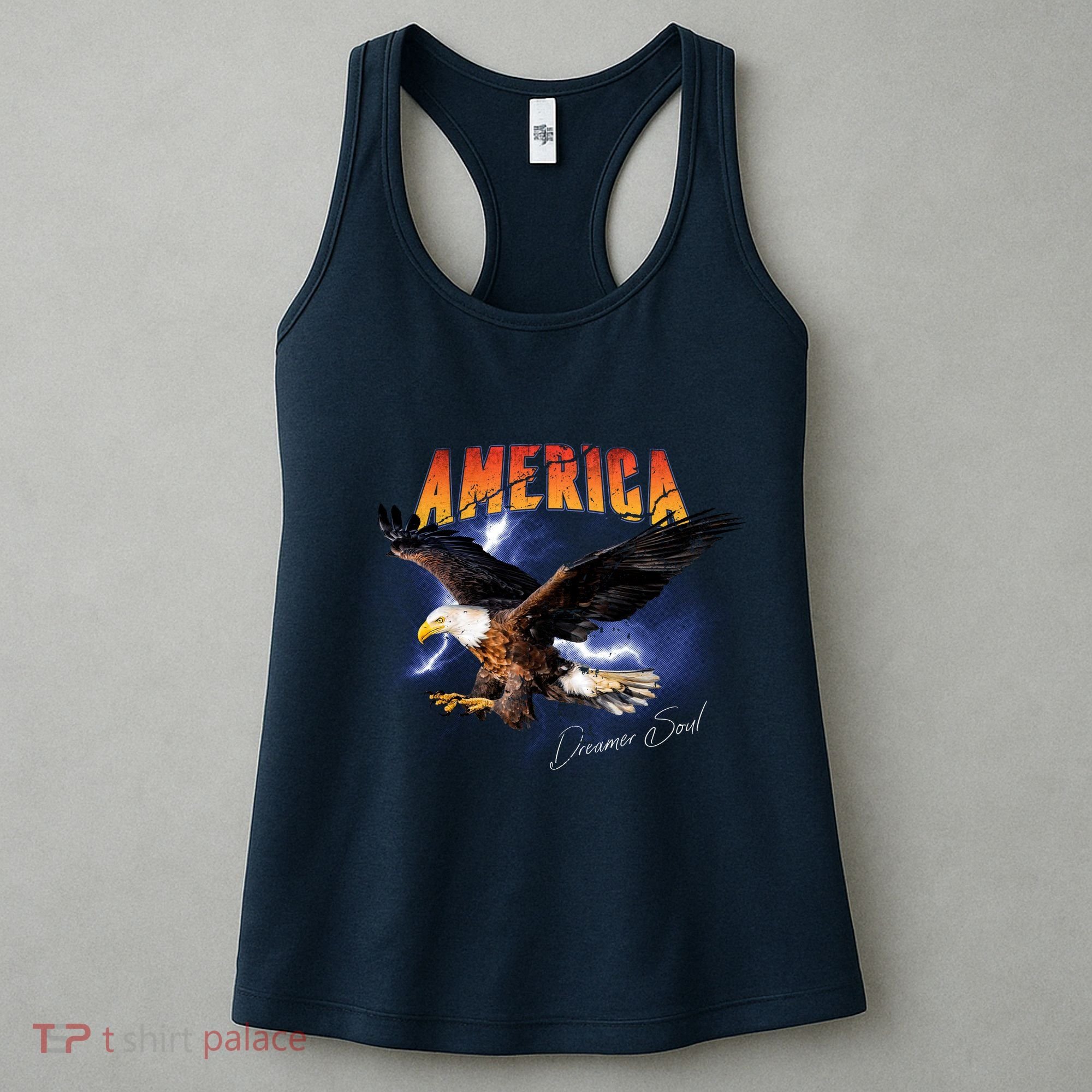 American Dreamer Bald Eagle In Action Women's Tank Top
