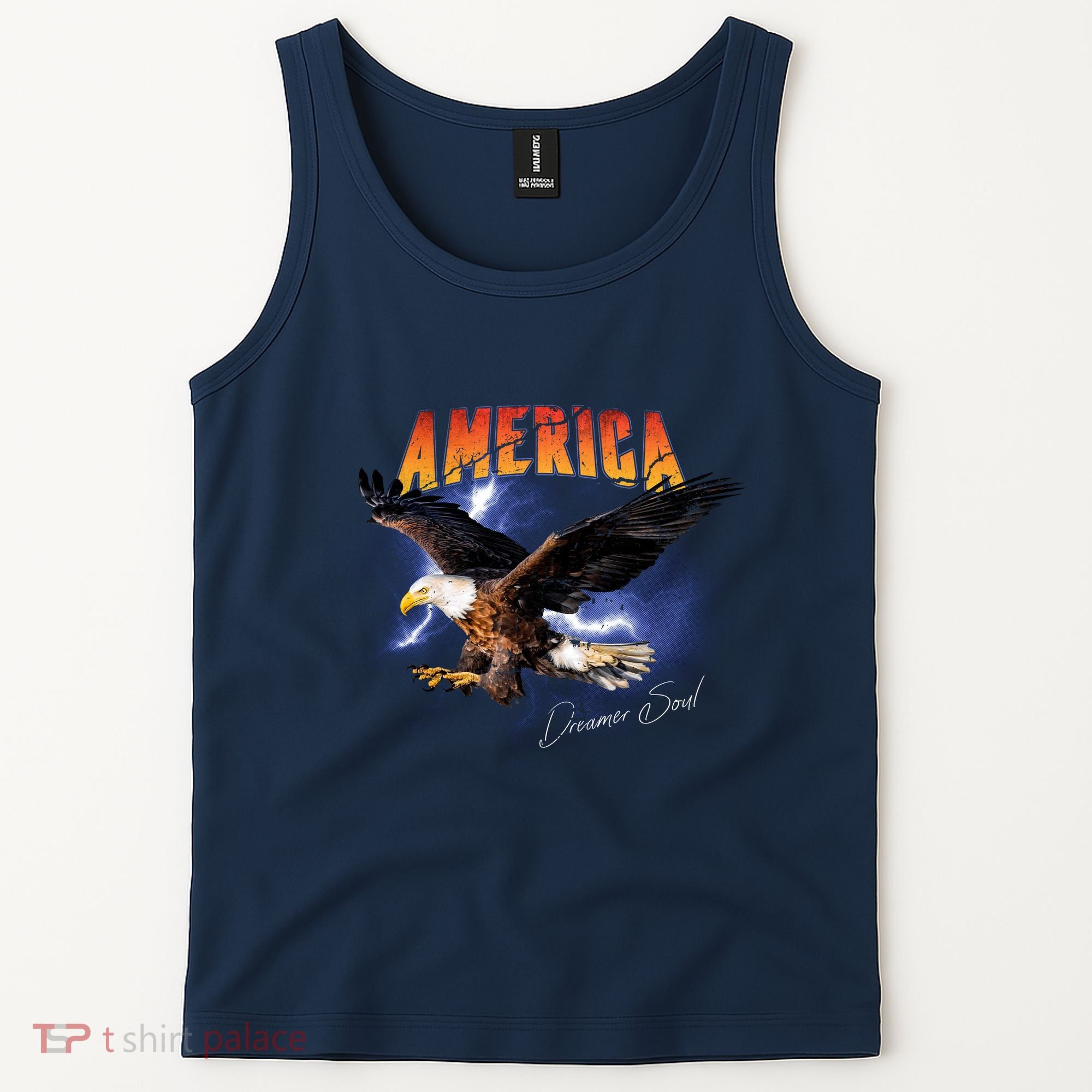 American Dreamer Bald Eagle In Action Tank Top