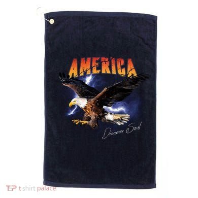 American Dreamer Bald Eagle In Action Golf Towel