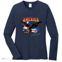 American Dreamer Bald Eagle In Action Women's Long Sleeve Shirt thumb 0