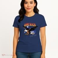 American Dreamer Bald Eagle In Action Women's T-Shirt thumb 4