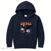 American Dreamer Bald Eagle In Action Kids Hoodie thumb 0