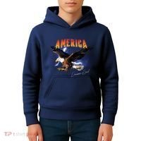 American Dreamer Bald Eagle In Action Kids Hoodie thumb 4