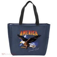American Dreamer Bald Eagle In Action Tote Bag thumb 0